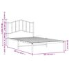 vidaXL Metal Bed Frame without Mattress with Headboard Black 100x200cm