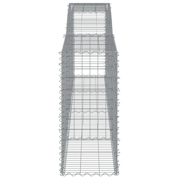 vidaXL Arched Gabion Baskets 7 pcs 400x50x100/120 cm Galvanised Iron