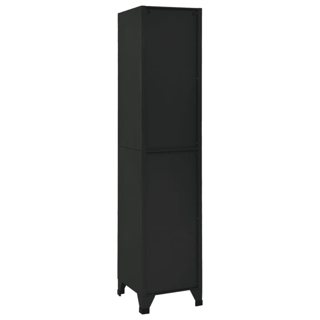 vidaXL Locker Cabinet Black 38x40x180 cm Steel