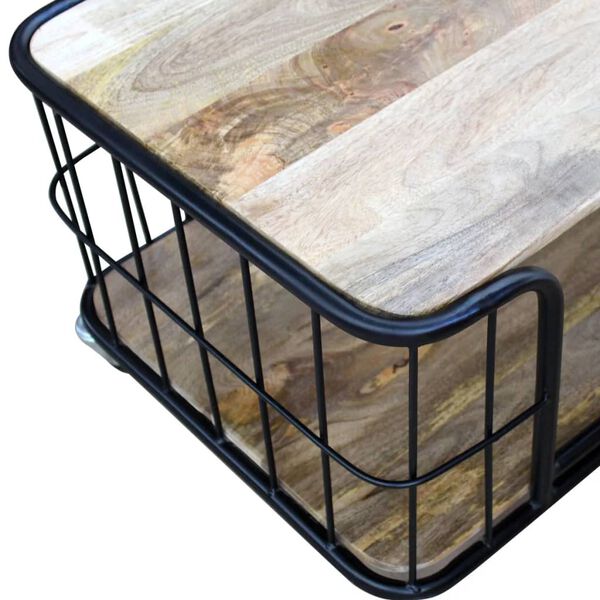 vidaXL Coffee Table Solid Mango Wood 100x50x35 cm