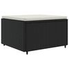 vidaXL 8 Piece Garden Lounge Set with Cushions Black Poly Rattan