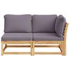 vidaXL 2 Piece Garden Lounge Set with Cushions Solid Wood Acacia