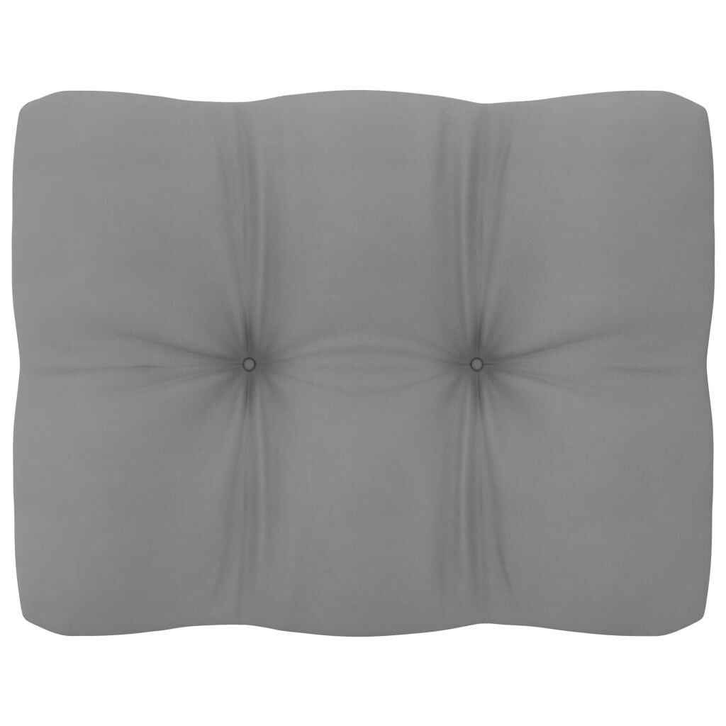 vidaXL Garden Corner Sofa with Grey Cushions Solid Pinewood