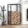vidaXL Firewood Rack Matt Black 50x28x94 cm Steel