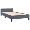 vidaXL Bed Frame without Mattress Dark Grey 100x190 cm Velvet