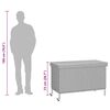 vidaXL Garden Storage Box with Wheels Grey 110x55x73 cm Poly Rattan