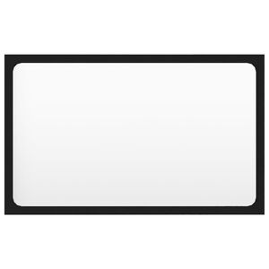 vidaXL Bathroom Mirror Black 60x1.5x37 cm Engineered Wood