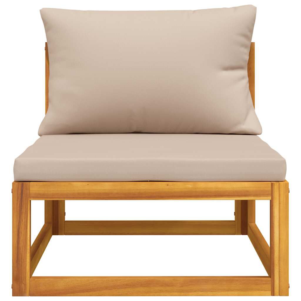vidaXL 2 Piece Garden Sofa Set with Cushions Solid Wood Acacia