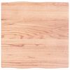 vidaXL Table Top Light Brown 60x60x2 cm Treated Solid Wood Oak Live Edge
