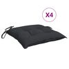 vidaXL Chair Cushions 4 pcs Black 40x40x7 cm Oxford Fabric
