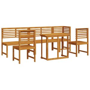 vidaXL Garden Bistro Set 6 pcs Brown Solid Acacia Wood
