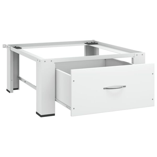 vidaXL Washing Machine Pedestal with Drawer White