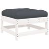vidaXL 5 Piece Garden Lounge Set with Cushions White Solid Wood