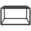 vidaXL Coffee Table Black with Black Glass 60x60x35 cm