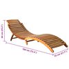 vidaXL Sun Loungers 2 pcs with Table and Cushions Solid Wood Acacia