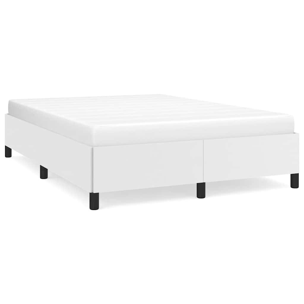 vidaXL Bed Frame without Mattress White 137x190 cm Full Faux Leather