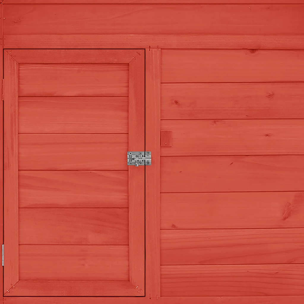 vidaXL Chicken Coop Red and White 150x96x110 cm Solid Firwood