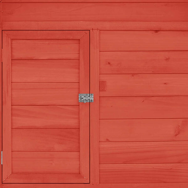 vidaXL Chicken Coop Red and White 150x96x110 cm Solid Firwood