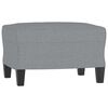 vidaXL 3-Seater Sofa with Footstool Light Grey 180 cm Fabric
