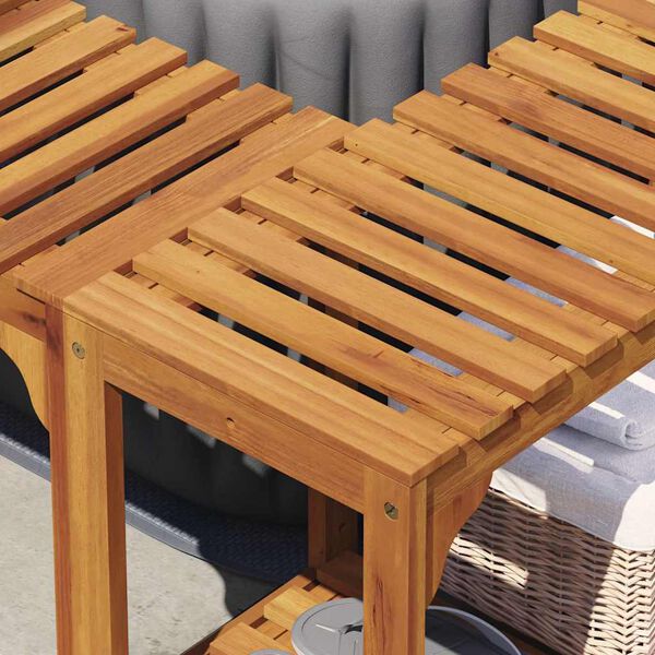 vidaXL Square Outdoor Hot Tub Enclosure Brown 230 x 230 cm