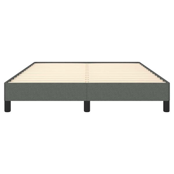 vidaXL Bed Frame without Mattress Dark Grey 137x187 cm Double Fabric