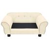 vidaXL Dog Sofa Cream 72x45x30 cm Plush