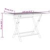 vidaXL 5 Piece Garden Dining Set Grey Solid Wood Teak