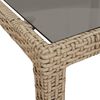vidaXL 5 Piece Garden Dining Set with Cushions Beige Poly Rattan