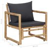 vidaXL 4 Piece Garden Lounge Set with Cushions Bamboo