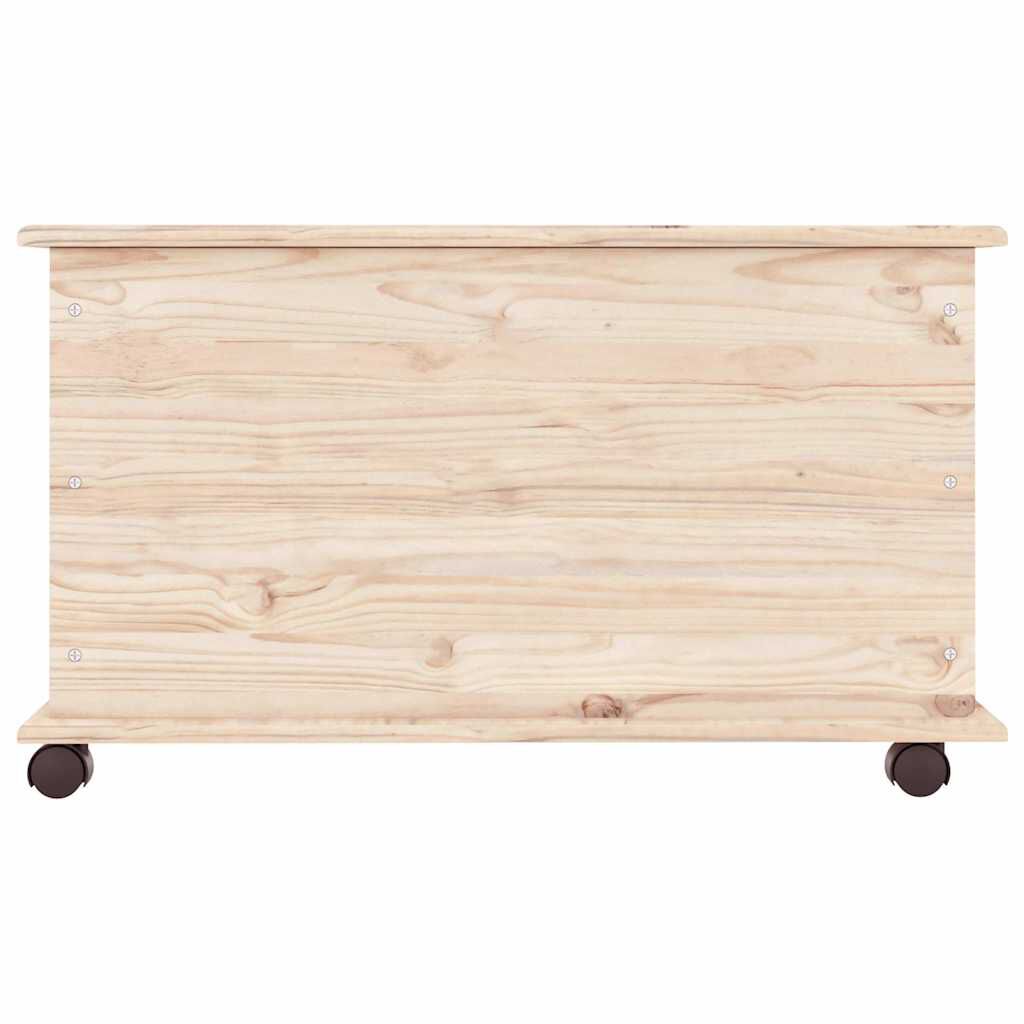 vidaXL Storage Chest with Wheels ALTA 73x39.5x43 cm Solid Wood Pine