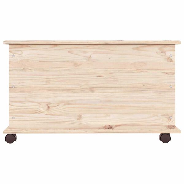 vidaXL Storage Chest with Wheels ALTA 73x39.5x43 cm Solid Wood Pine