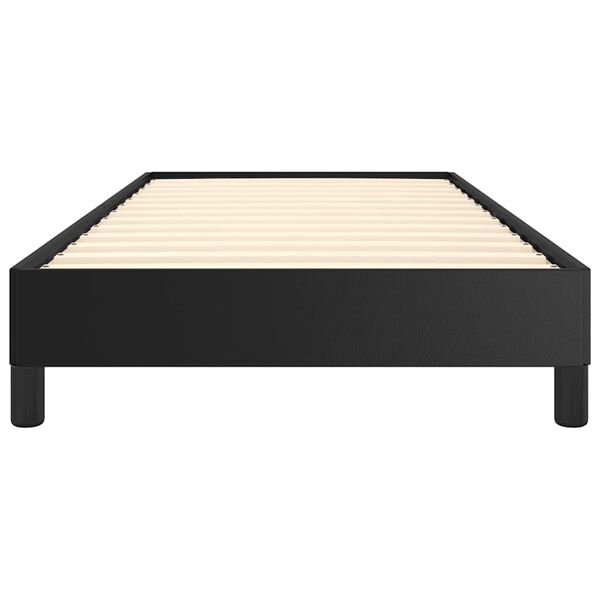 vidaXL Bed Frame without Mattress Black 100x190 cm Twin Faux Leather