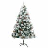 vidaXL Artificial Hinged Christmas Tree 300 LEDs & Ball Set 240 cm