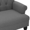vidaXL Bench with Backrest Dark Grey 120x62x75.5 cm Fabric