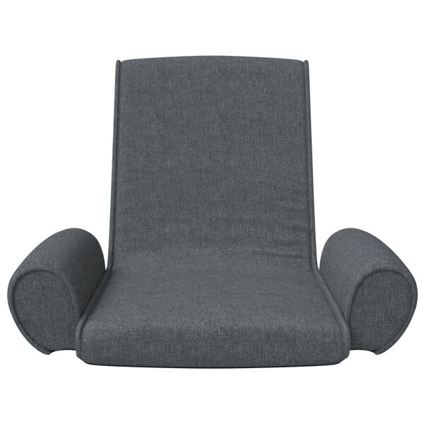 vidaXL Folding Floor Chair Dark Grey Fabric