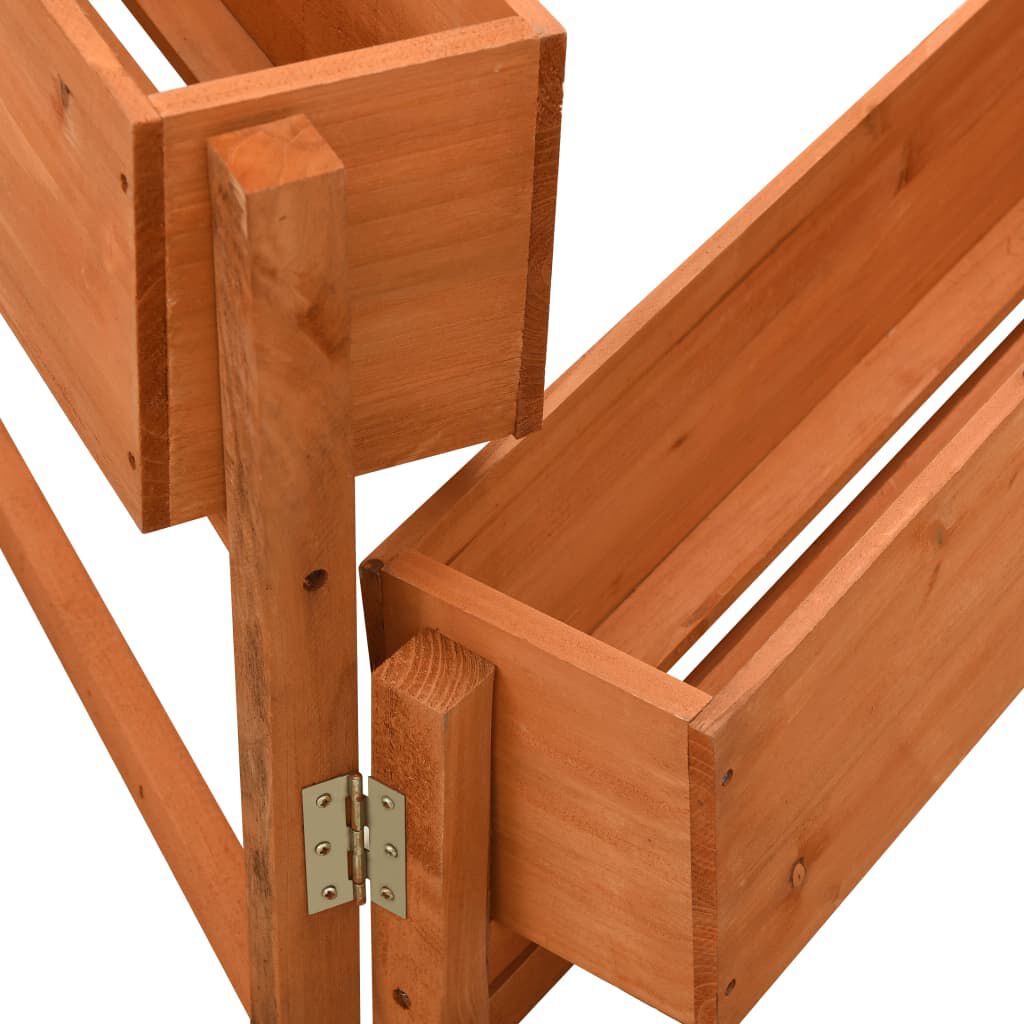 vidaXL Garden Folding Planter Orange 60x14x75 cm Solid Firwood