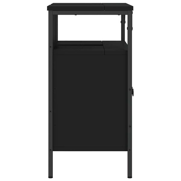 vidaXL Bathroom Sink Cabinet Black 60x30x60 cm Engineered Wood