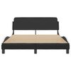 vidaXL Bed Frame "Dover" Black and White 137x190 cm Double Faux Leather