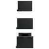 vidaXL Wall Display Shelf 3 pcs High Gloss Black Engineered Wood
