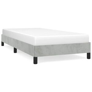 vidaXL Bed Frame without Mattress Light Grey 100x203 cm Twin XL Velvet