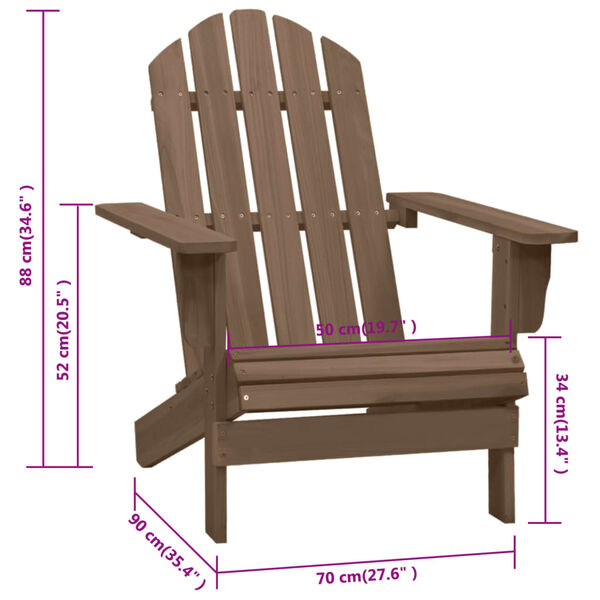 vidaXL Garden Chair Wood Brown
