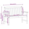 vidaXL Garden Bench with Cushion Black 120 x 59 x 88cm HDPE