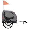 vidaXL Pet Bike Trailer Red and Black