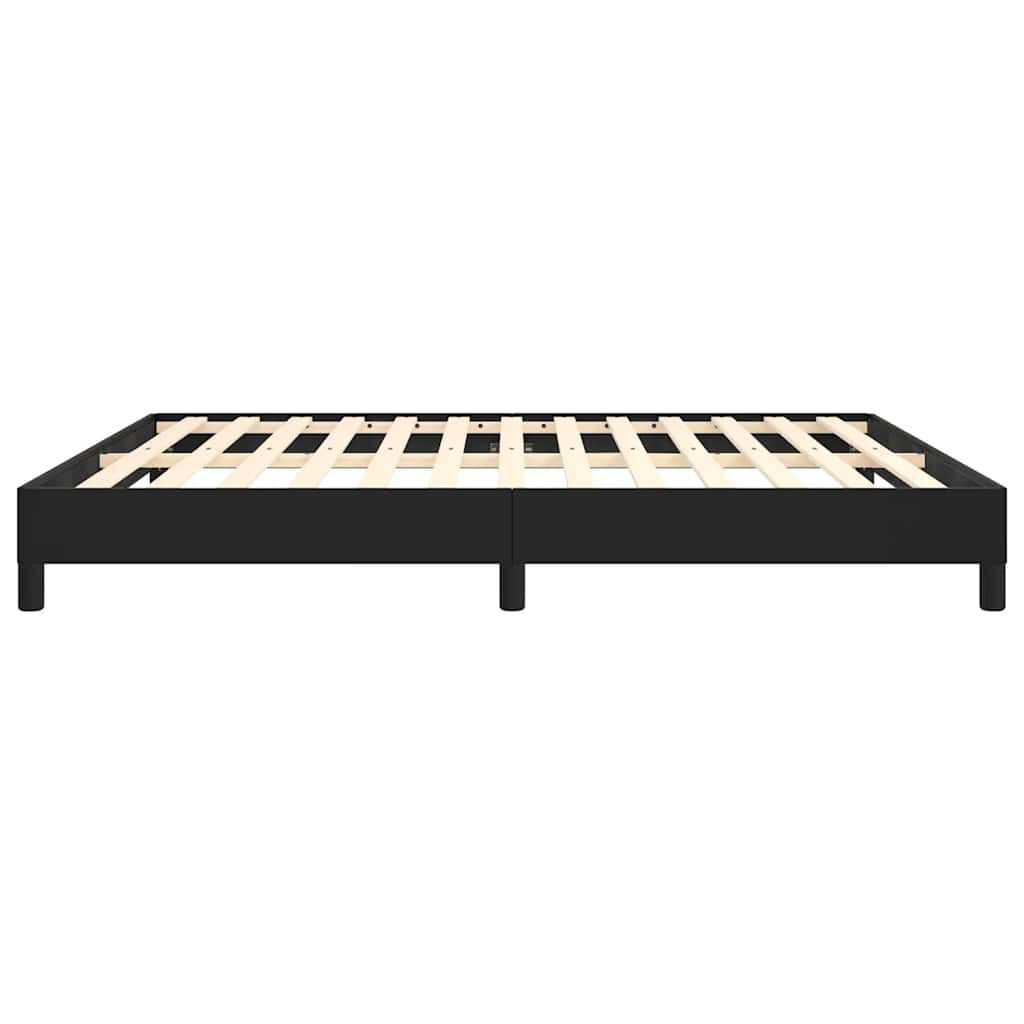 vidaXL Bed Frame without Mattress Black 183x213 cm Faux Leather