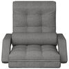 vidaXL Folding Floor Chair with Bed Function Light Grey Fabric