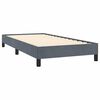 vidaXL Bed Frame without Mattress Dark Grey 100x203 cm Twin XL Velvet
