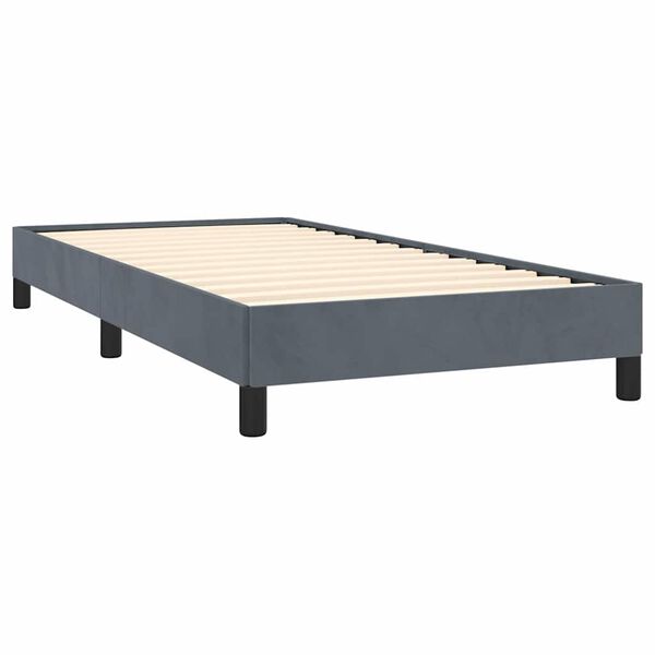 vidaXL Bed Frame without Mattress Dark Grey 100x203 cm Twin XL Velvet