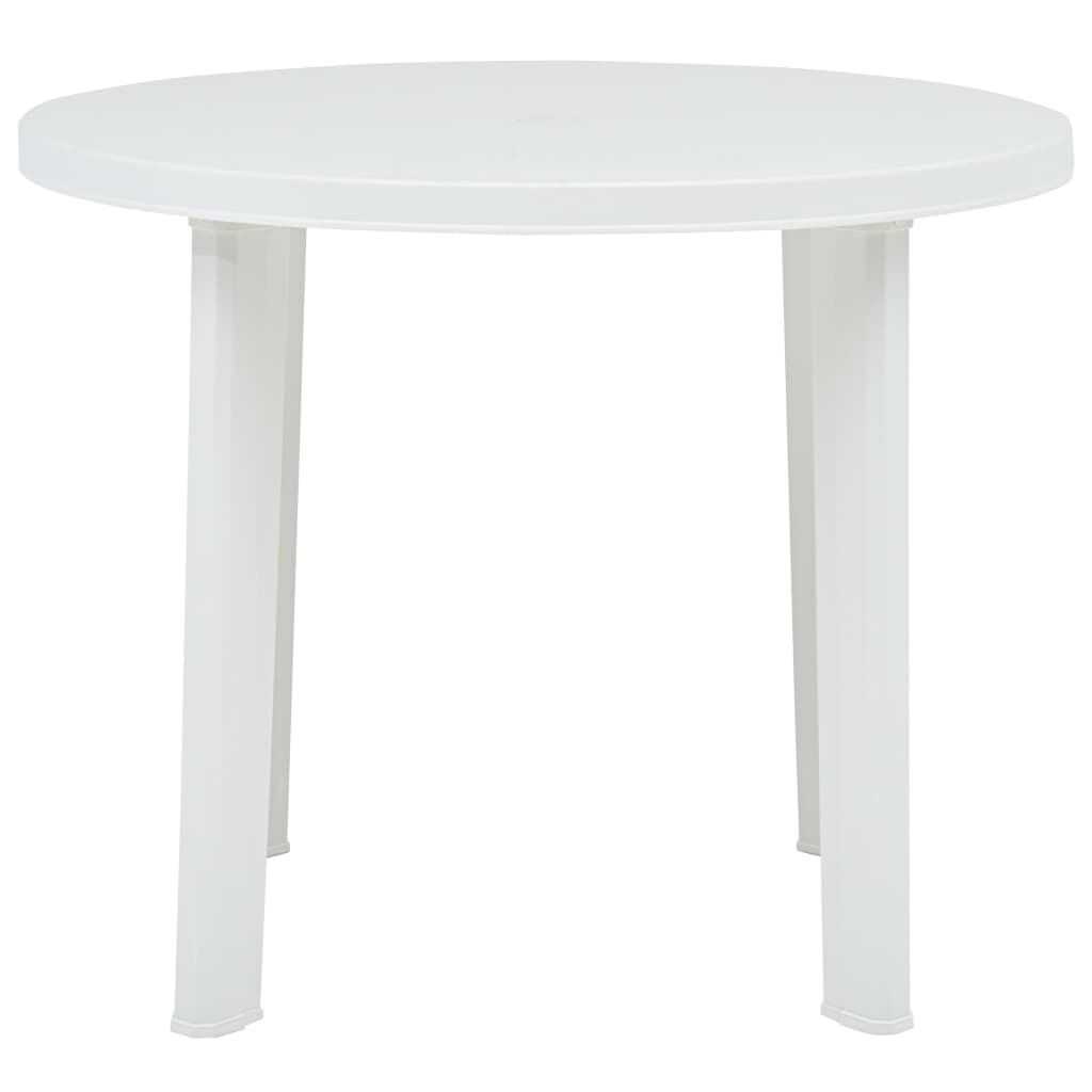 vidaXL Garden Table White 89 cm Plastic
