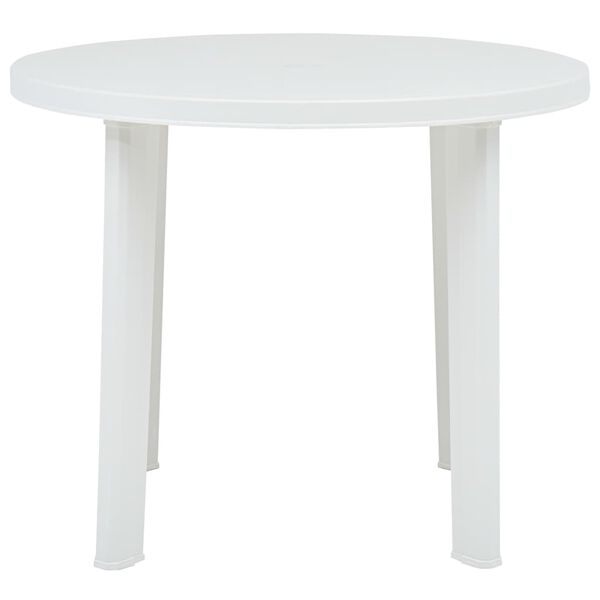 vidaXL Garden Table White 89 cm Plastic