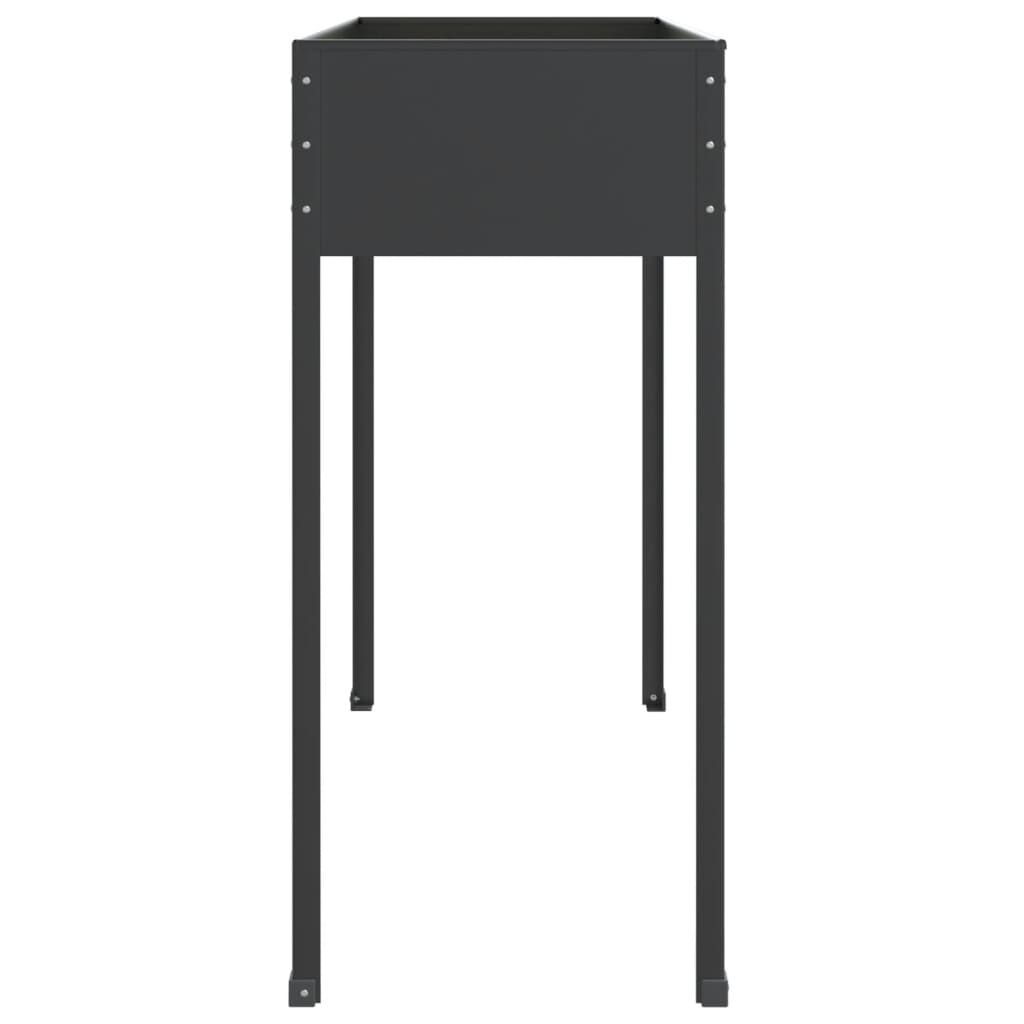 vidaXL Garden Planters 2 pcs Anthracite Galvanised Steel